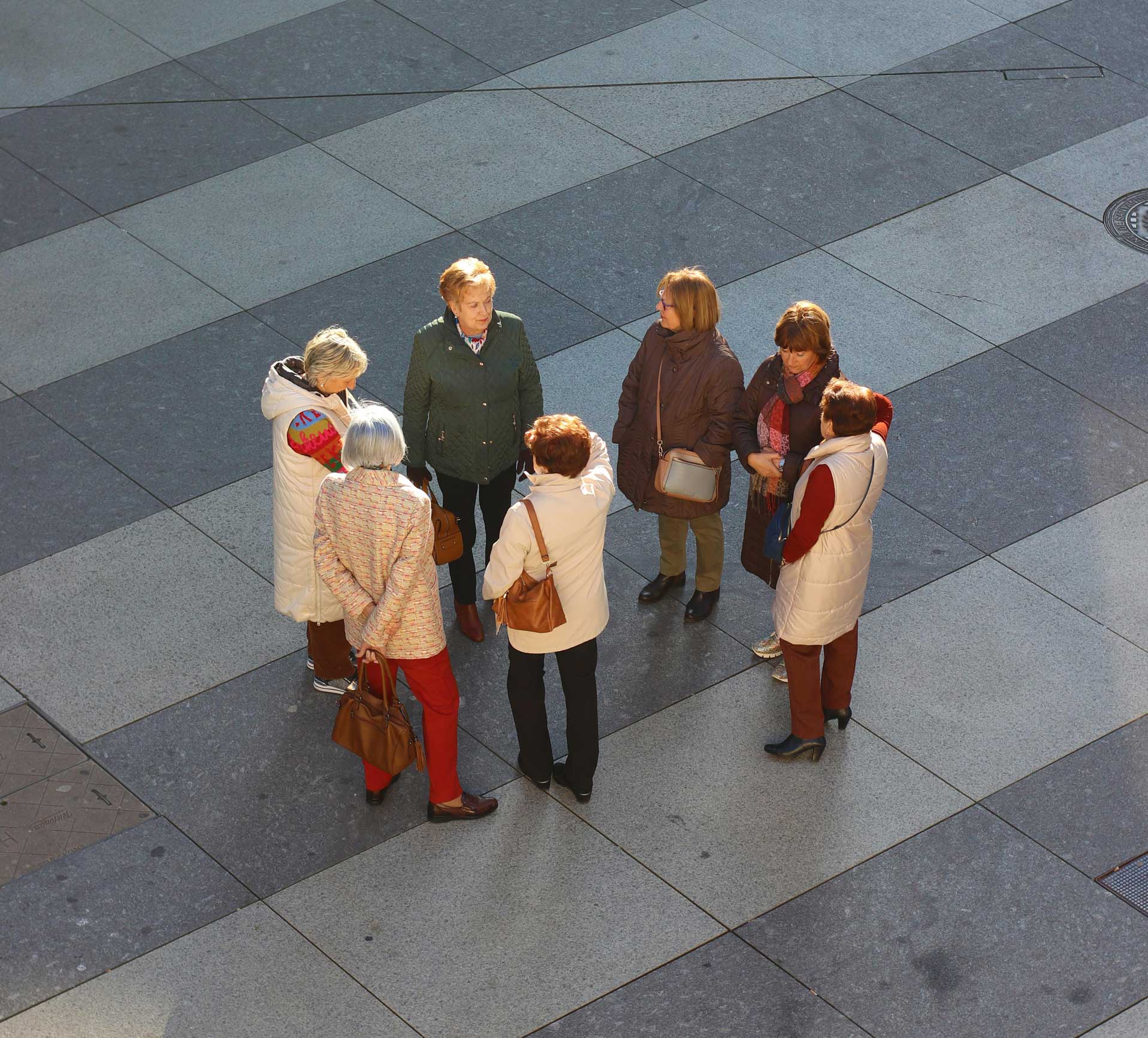 Community members in group discussion